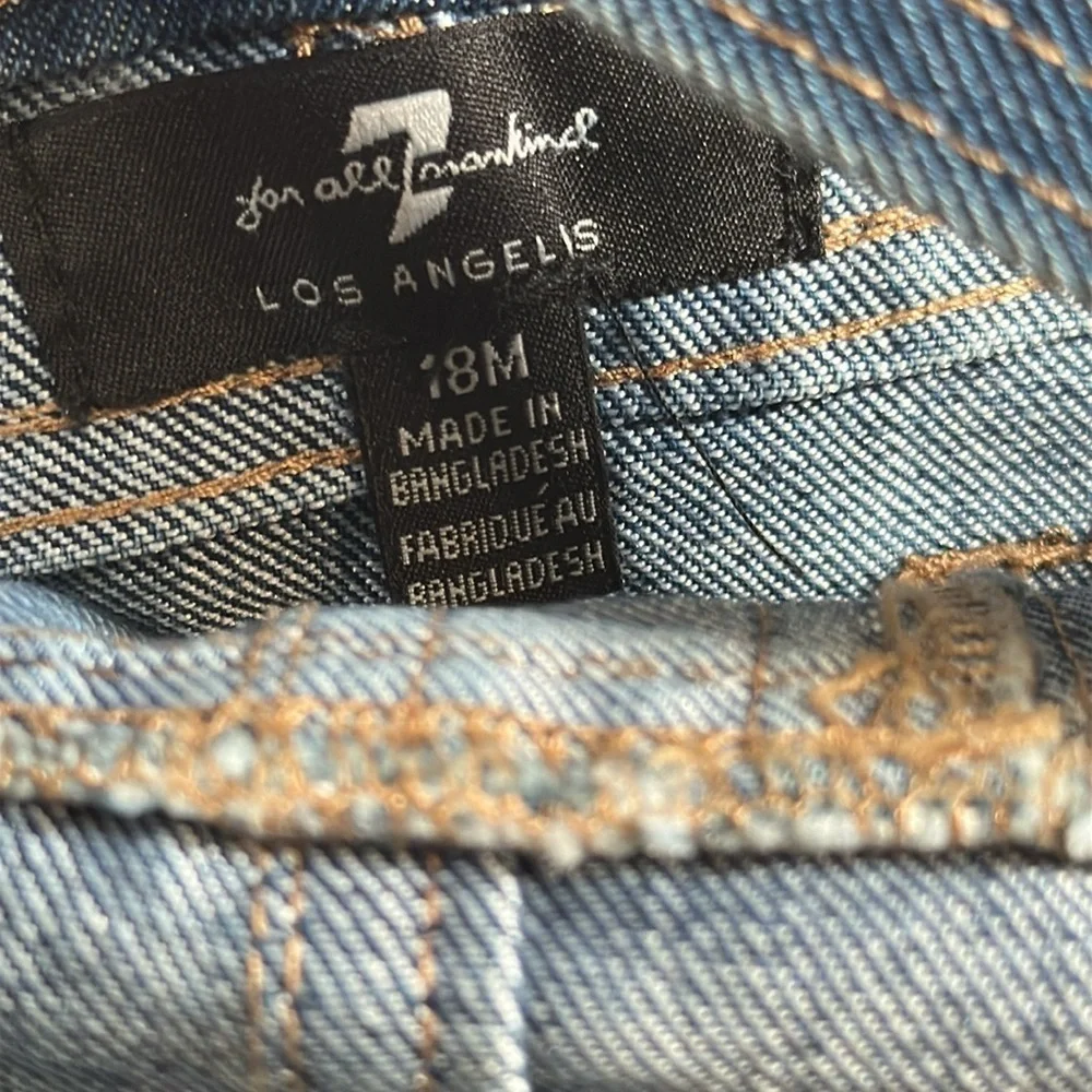 7 For All Mankind 7FAM Blue Jean Denim Overall Jumper Dress size 18 months
